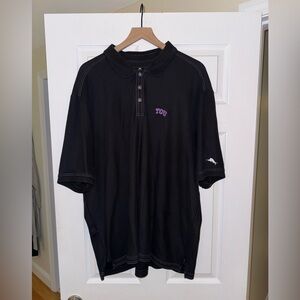 Men’s Black Tommy Bahama TCU Polo XXXL
